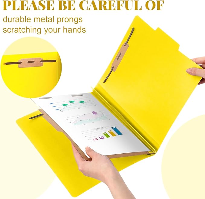 Skyygemm 60 Pcs Classification Folders Letter Size, 1 Divider Pressboard File - Image 4