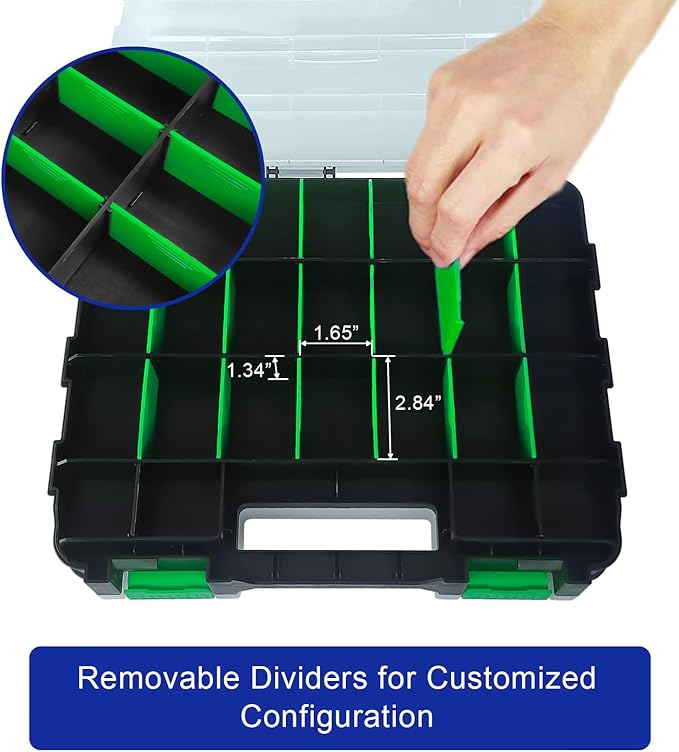 Tools Organizer Box Small Parts Storage Box 50-Compartment Double Side Hardware - Image 4