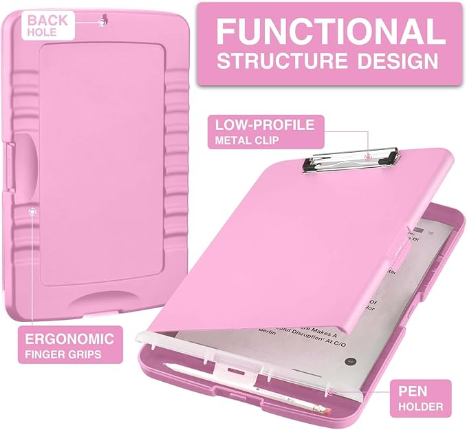 Sooez Clipboard with Storage, High Capacity Nursing Clipboards with Pen Holder - Image 2