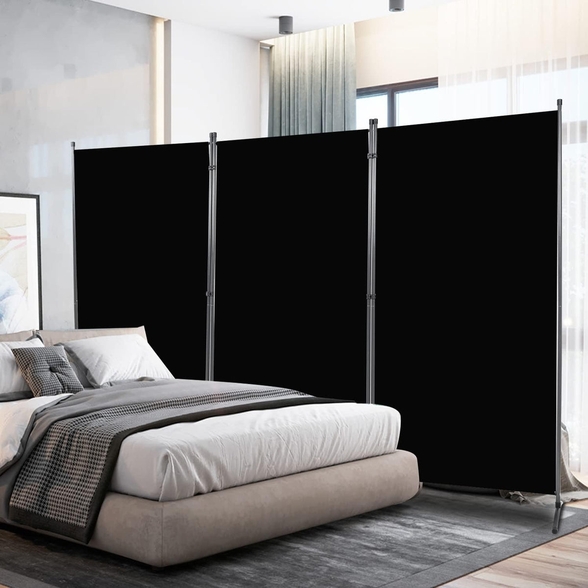 Room Divider 6FT Folding Privacy Screens, 3 Panel Partition Room Dividers