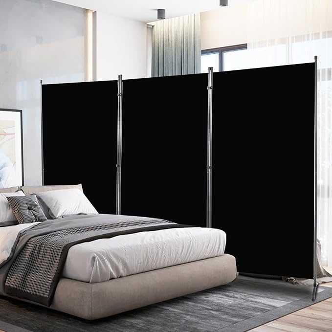Room Divider 6FT Folding Privacy Screens, 3 Panel Partition Room Dividers by HOMSCREENER