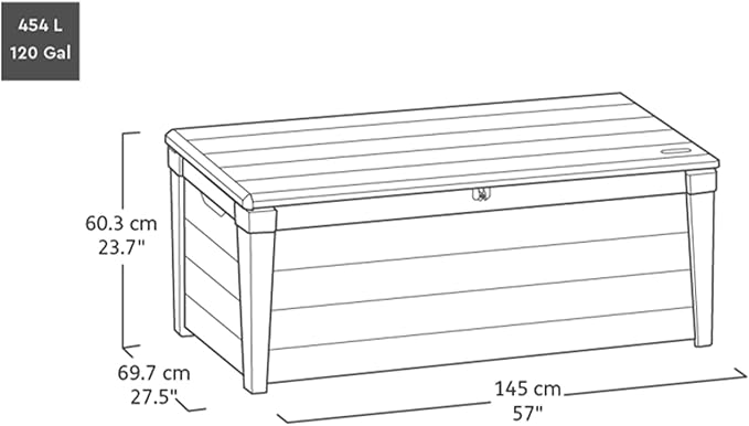 Keter Outdoor Storage Deck Box, - Image 4