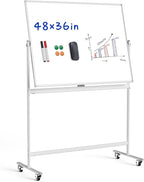 Rolling Whiteboard/w Height Adjustable, Mifuro 48 x 36 Large Portable Dry Erase by MifuroOfficeProduct