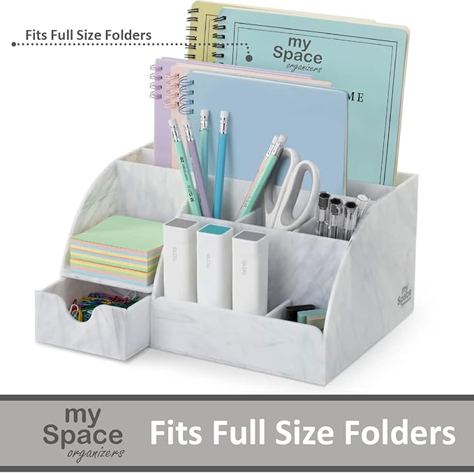 My Space Organizers Marble Desk Organizer - Image 3