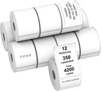 AveneMark 12 Rolls Direct Thermal Label 2.25" x 4" Shipping Labels
