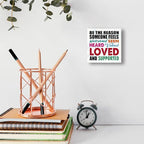 WUZYOU Office School Classroom Inclusive Wooden Block Sign Be The Reason - Image 6