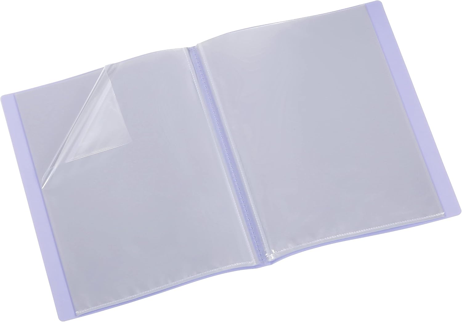 Viquel - Propysoft Customisable Document Cover - A4 Format Binding - 120 Views (60 Pockets) - Transparent and Smooth Pockets - Translucent Purple