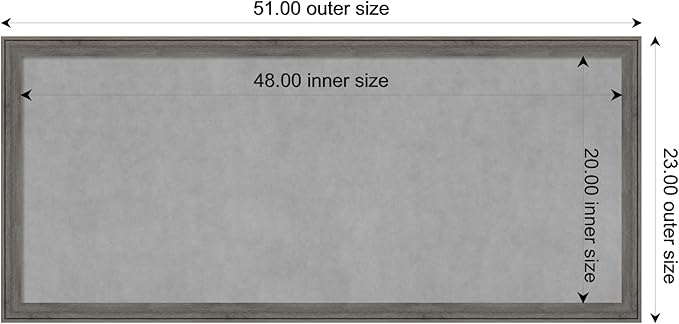 Amanti Art Grey Framed Magnetic Board 23x51 Oversize Vision Board - Image 4