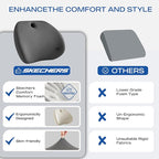 Skechers Lumbar Support Pillow for Office Chair, Memory Foam Lumbar Pillow - Image 5