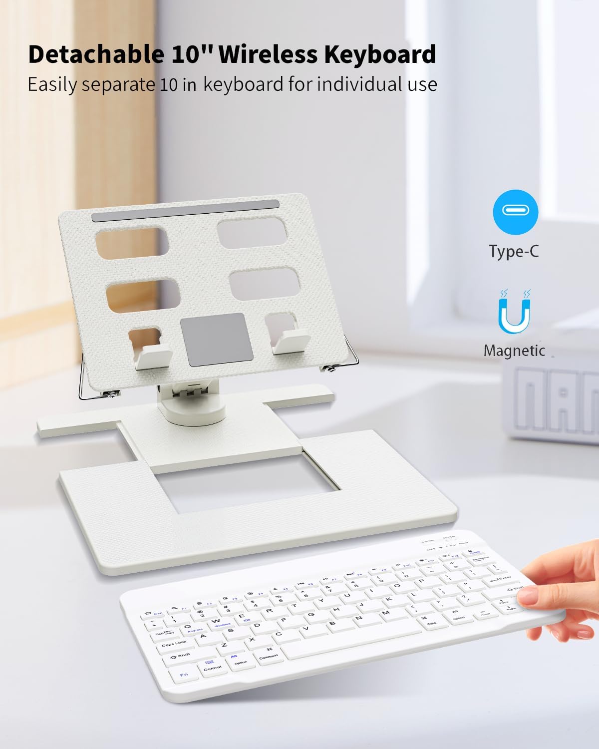 Desk Stand & Bluetooth Keyboard for Galaxy Z Fold 8 Ultra/8 Wide/7/6/5
