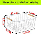 HDYOUDO Metal White Wire Basket, Food Storage Organizer - Image 2