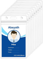 ABEYATH 50Pack Extra Thick ID Card Name Badge Holder Heavy Duty Waterproof by Abeyath