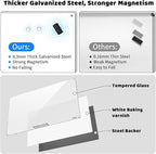 AFAMT Magnetic Dry Erase Board, 4mm Tempered Glass, Strong Magnetic Surface - Image 2