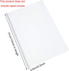 Pelopy 20 Pack Binding Bars Slide Grip, 40 Sheets Capacity, Plastic Slide for School Office Report Cover A4 Spine(White,0.8 cm)