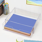 STORi STAX Plastic Stackable Organizer Drawer in Clear | 12.5-inches Wide | - Image 2