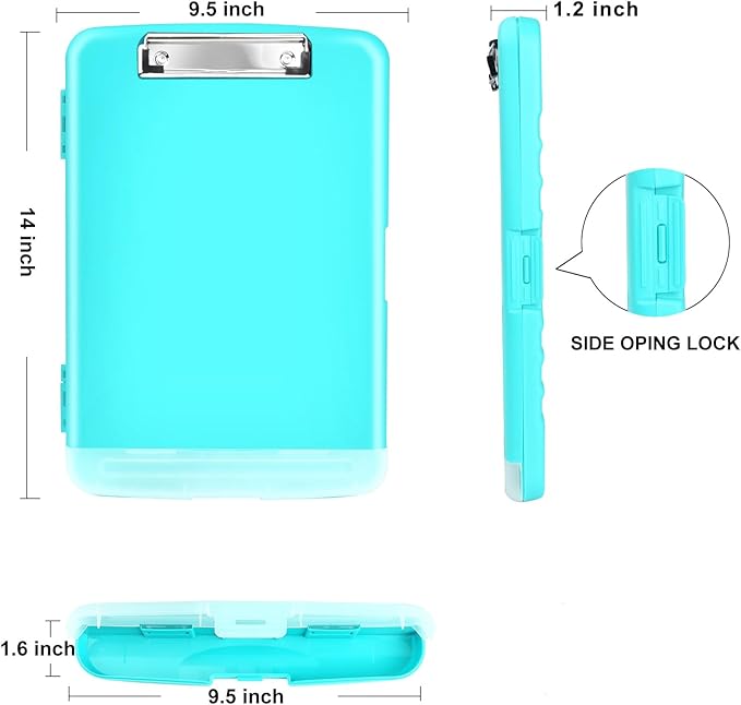 Plastic Clipboard with Storage, TFDLCG zm Clip Boards 8.5x11 with Pen Holder - Image 5
