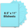 Cardstock 8.5 x 11, Thick Printer Paper 75 lb/200 gsm, 80 Sheets Card Stock Blue by Glyanlee