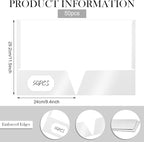 Jutom 50 Pcs 2 Pocket Glossy Paper Folders Glossy Paper Laminated Portfolios - Image 2