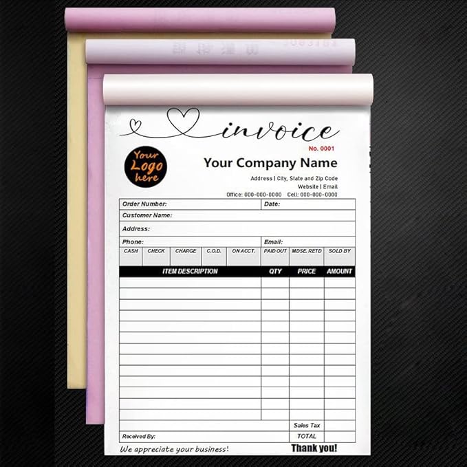 Custom Carbonless Sales Invoice Form Books - Image 2