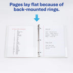 Avery Durable View 3 Ring Binders, 0.5" Slant Rings, 135-Sheet Capacity, 0.7 Inch Wide Spine, Great for Home, School Supplies, Office, or Organization Needs, White Binders (12-Pack of 17002)