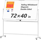 Neatsure Large Rolling Whiteboard on Wheels, Portable Standing Magnetic Dry by Neatsure