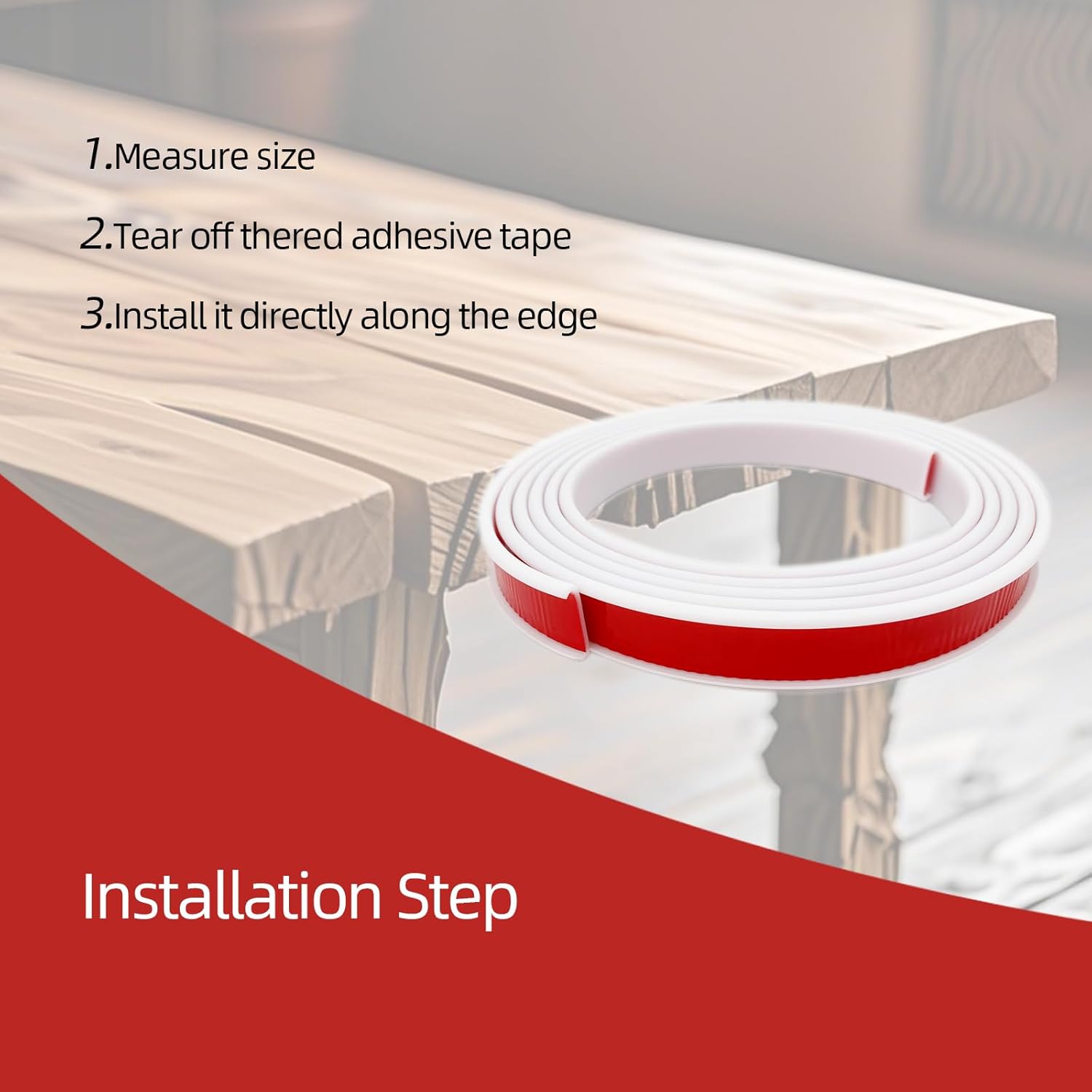 U-Shape Plywood Edge Banding - 3/4" Edge Protector, Self-Adhesive Trim for Veneer, Furniture, Countertop, Table, Sheet Metal - White, 20Ft