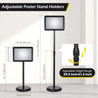 Dyna-Living Sign Stands for Display 8.5 x 11 Inch, 8 Packs Adjustable Sign - Image 2