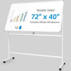 VOWNER Double-Sided Magnetic Whiteboard, Reversible Rolling White Board by VOWNER