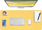 Boutilon Leather Desk Pad Protector, Non-Slip Mouse Pad, Laptop Desk Pad by Boutilon