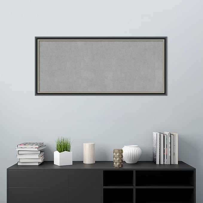 Amanti Art Black Framed Magnetic Board 23x51 Oversize Vision Board - Image 5