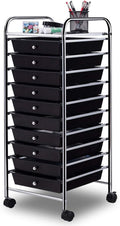 Giantex 10 Drawer Rolling Storage Cart Scrapbook Paper Office School Organizer by Giantex