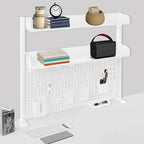 Dlinanta Clamp-On Pegboard Desk Organizer, 2-Tier Clamp On Desk Shelf - Image 2