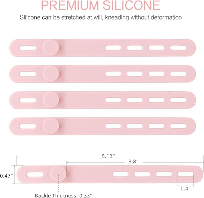 Donruby 24Pcs Silicone Cable Ties - Image 2