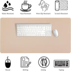 Bloss Leather Desk Pad and Keyboard Wrist Rest, Large Mouse Pad + Keyboard - Image 4