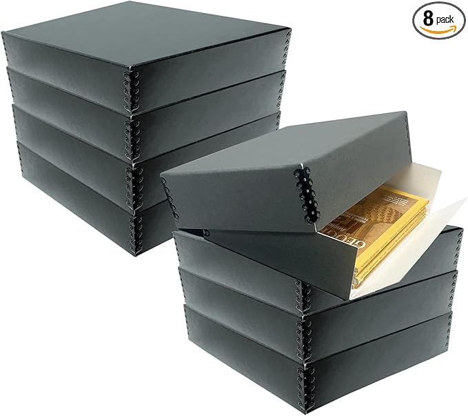 Lineco Museum Archival Storage Box, 11.75x15.25x3 in. Drop Front Design. by Lineco