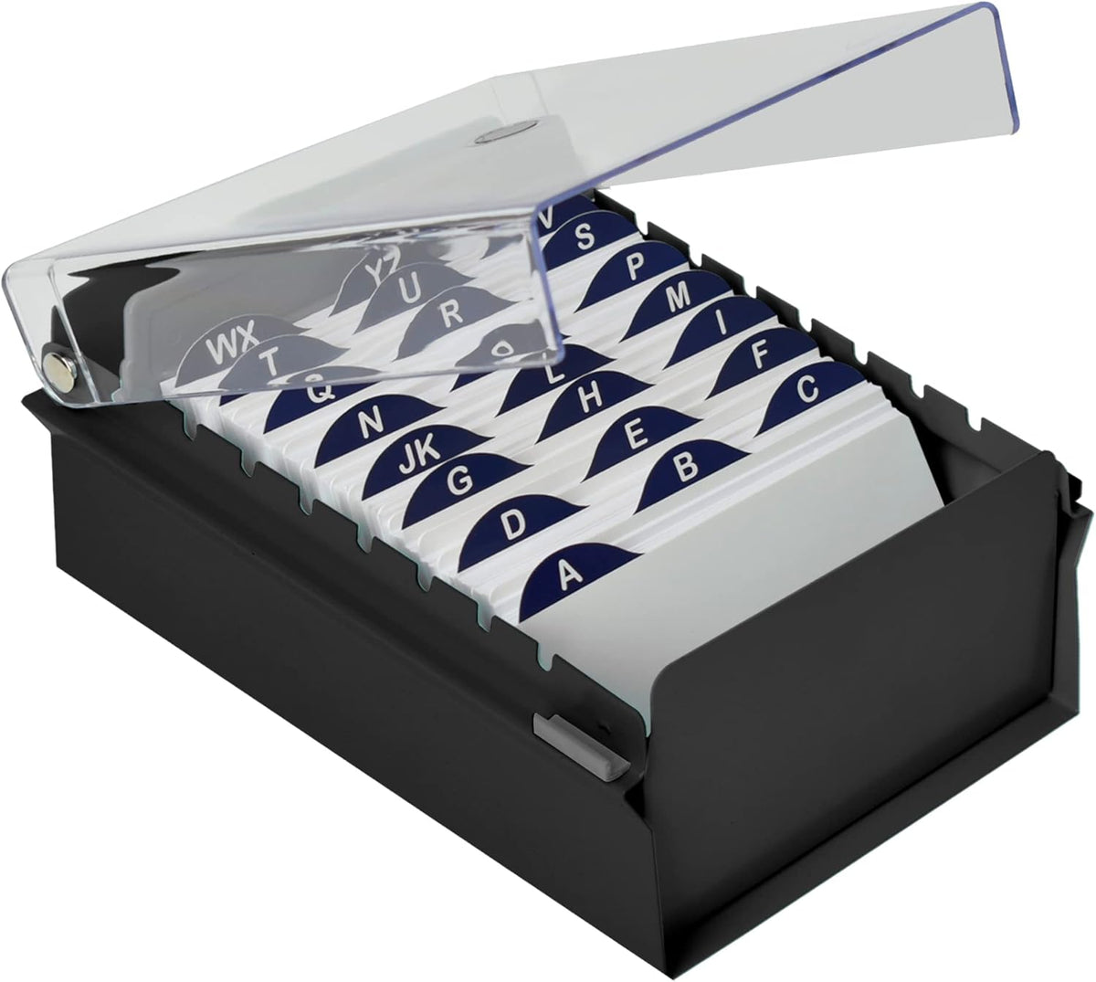 Acrimet 3 x 5 Card File Holder Organizer Box Metal Base Heavy Duty