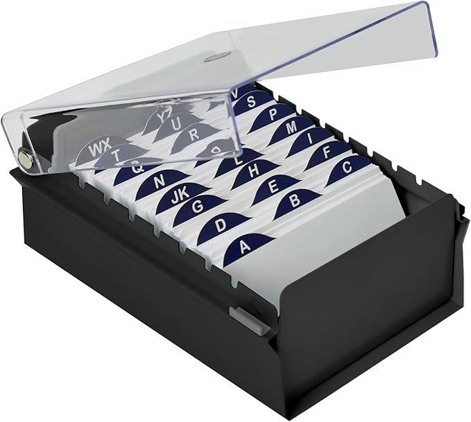 Acrimet 3 x 5 Card File Holder Organizer Box Metal Base Heavy Duty by Organizingyourlife