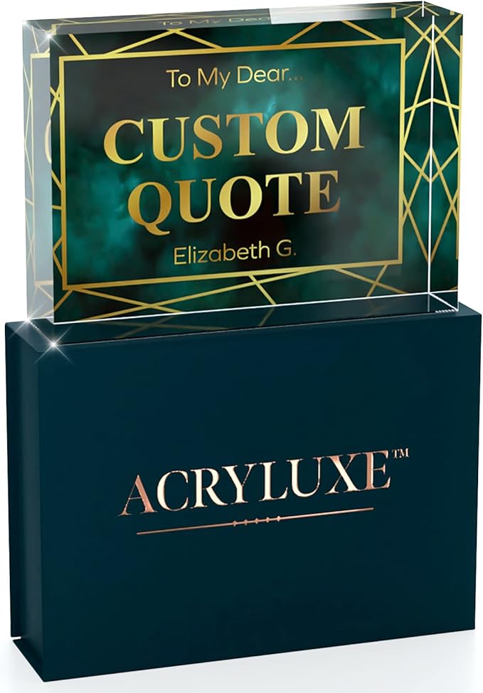 Personalized Gifts, Custom Quote Block Letter Board, Crystal-Clear Acrylic by MySignCenter