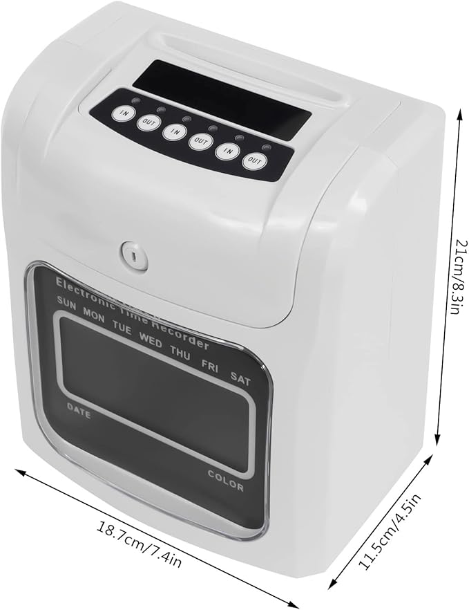 Blisiour Calculating Time Clock, Employees Time Clocks Auto-Align Time Clock - Image 2