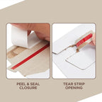 100 Pack 9x11.5 Inches Rigid Mailers – Self Adhesive White Cardboard Envelopes - Image 4