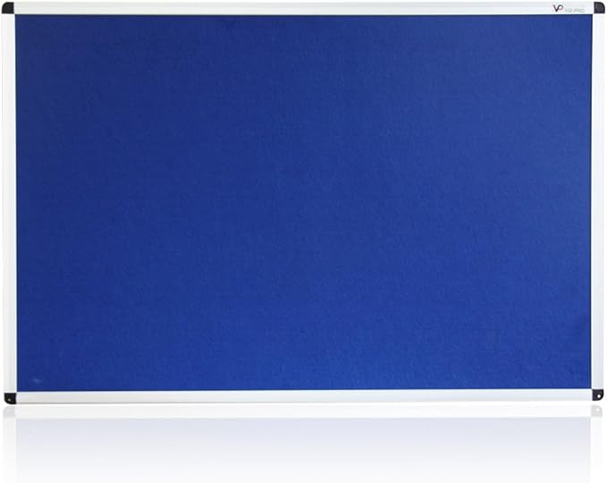 VIZ-PRO Notice Board Felt Blue, 48 X 36 Inches - Image 2