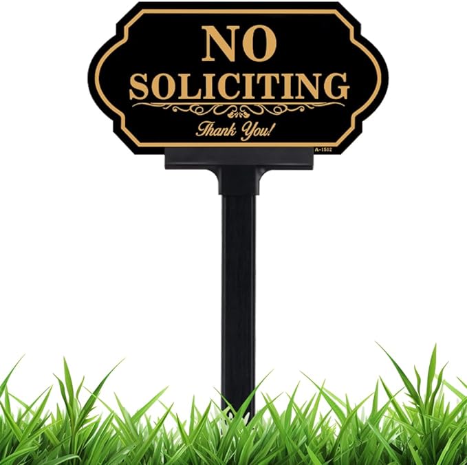 No Soliciting Sign for House by DXSIGN