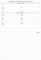 Firearms Acquisition and Disposition Record Book – Firearm Log Book, A&D Gun - Image 7