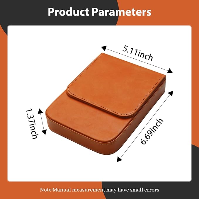 MIVLXLX Leather 6 Fountain Pen/Pencil Tray Case, Magnetic Closure - Image 2