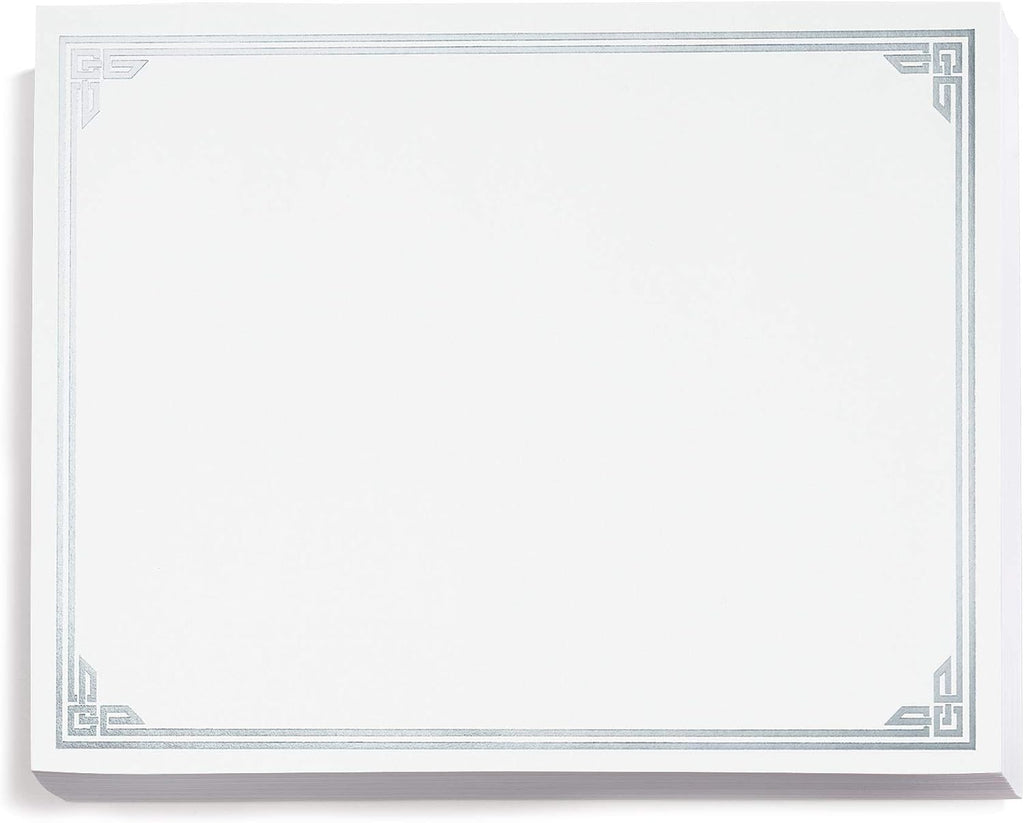 PaperDirect Silver on White Classic Specialty Certificates, 8½ x11, Foil Accents