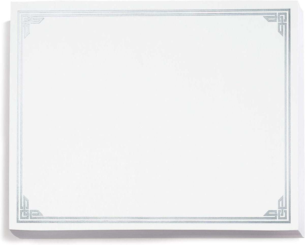 PaperDirect Silver on White Classic Specialty Certificates, 8½ x11, Foil Accents