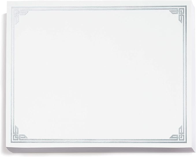 PaperDirect Silver on White Classic Specialty Certificates, 8½ x11, Foil Accents by PaperDirect