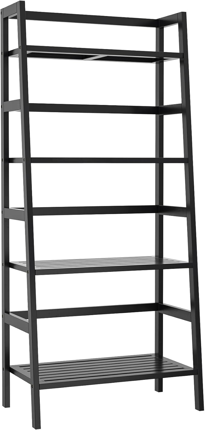 Homykic Bamboo Bookshelf 4-Tier Ladder Shelf, 49.2” Freestanding Open Bookcase - Image 8