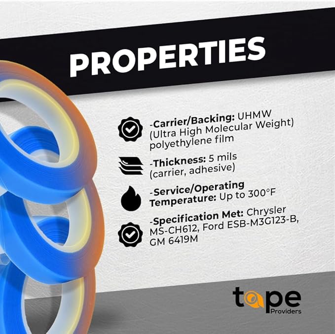 WOD SPT7A UHMW Polyethylene Transparent Film Slick Tape, 1 inch x 10 ft. - Image 6