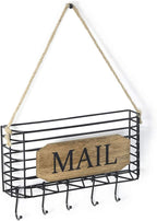 SRIWATANA Mail Organizer Wall Mount, Rustic Mail Holder Key Holder by SRIWATANA